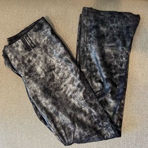 NWT Laundry by Shelli Segal Navy/Silver Leather Pants, 10